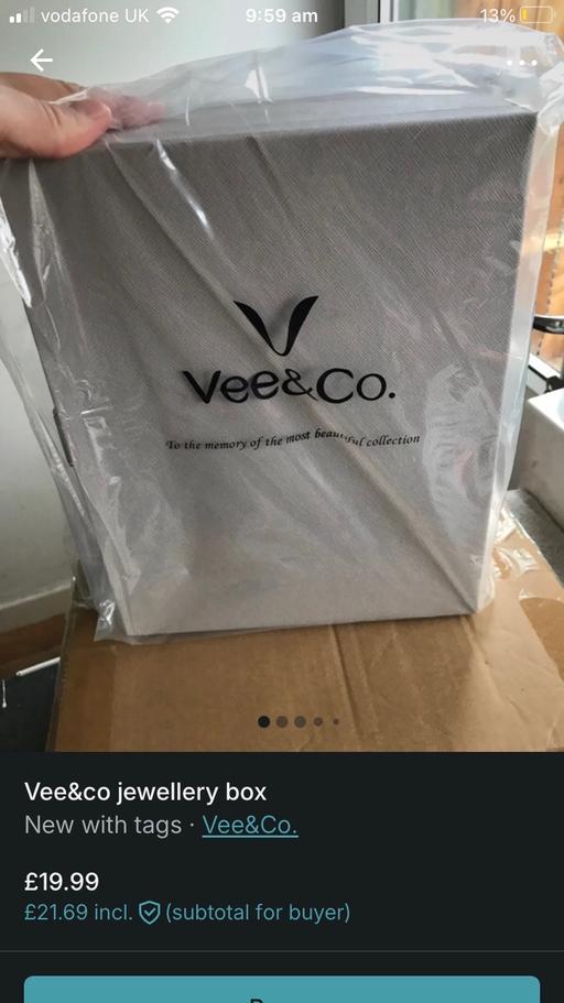 Buy & Sell Liverpool West Lancashire - Photos for Vee&co jewellery box