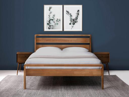 Buy & Sell Ladybarn Manchester - Photos for Scandi Mid Century Mid Oak Wooden Bed Frame