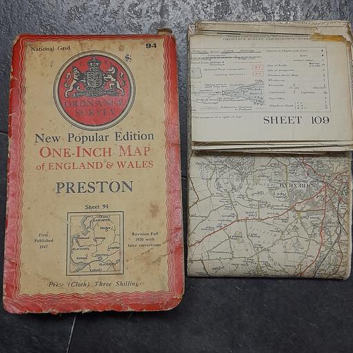 Buy & Sell Preston South Ribble - Photos for OLD ORDNANCE SURVEY MAPS