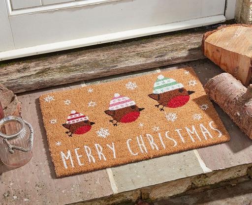 Buy & Sell Chase Terrace Lichfield - Photos for Coir Mat with Robins in Beanies design