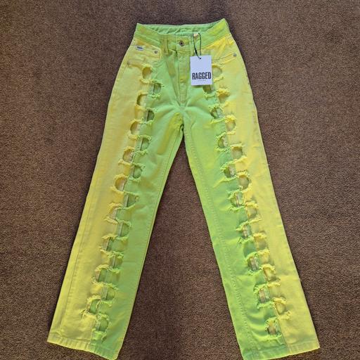 Buy & Sell Sunbury-on-Thames Spelthorne - Photos for The Ragged Priest CLACKER DAD JEANS Neon Gree