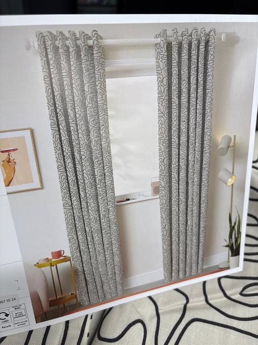 Buy & Sell Duckmanton Chesterfield - Photos for John Lewis scribble graphite lined curtains