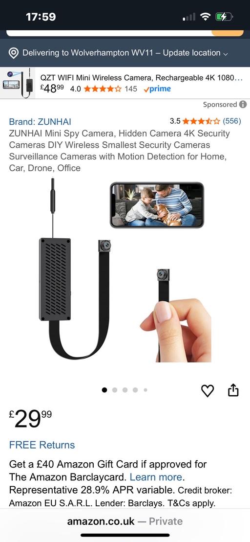 Buy & Sell Wednesfield Wolverhampton - Photos for New mini spy camera