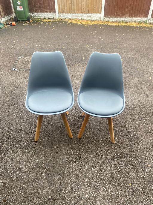 Buy & Sell Churchbridge South Staffordshire - Photos for 2 x grey kitchen chairs