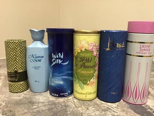 Buy & Sell New Tupton Chesterfield - Photos for Set of 6 Vintage talcs x4 ,100g ,85g & 50 g