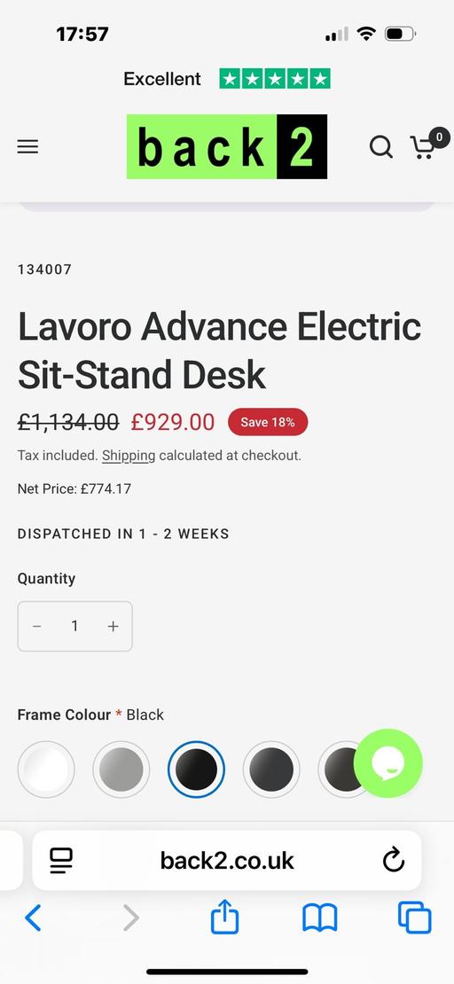 Buy & Sell Tipton Sandwell - Photos for Lavoro Advance Electric Sit-Stand Desk 120mm