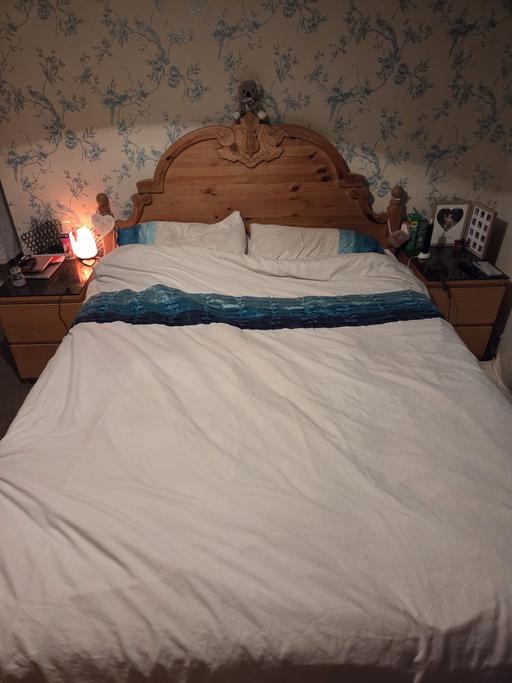 Buy & Sell Church Langley Harlow - Photos for 5ft wide wooden bed frame with headboard