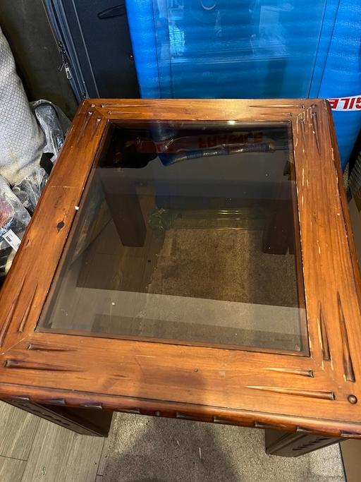 Buy & Sell Kingston upon Thames South West London - Photos for Wooden carved table with glass top