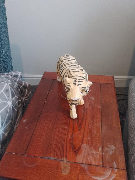 Buy & Sell Throston Hartlepool - Photos for Vintage leather and paper mache tiger sculptu