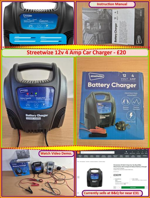 Vehicles Oldbury Sandwell - Photos for Streetwize 12v 4 Amp Car Battery Charger.
