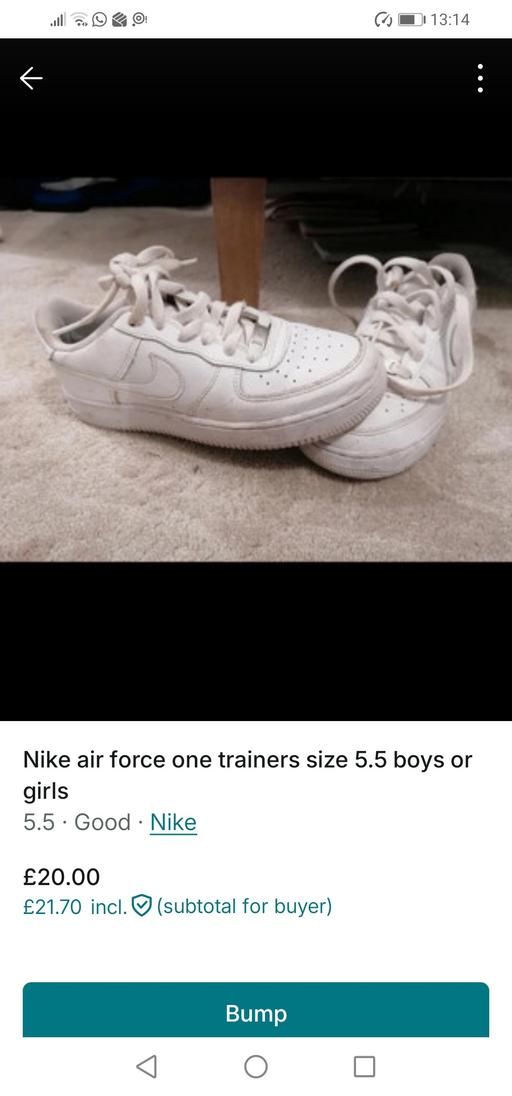 Buy & Sell Oldbury Sandwell - Photos for Nike air force one white trainers 5.5