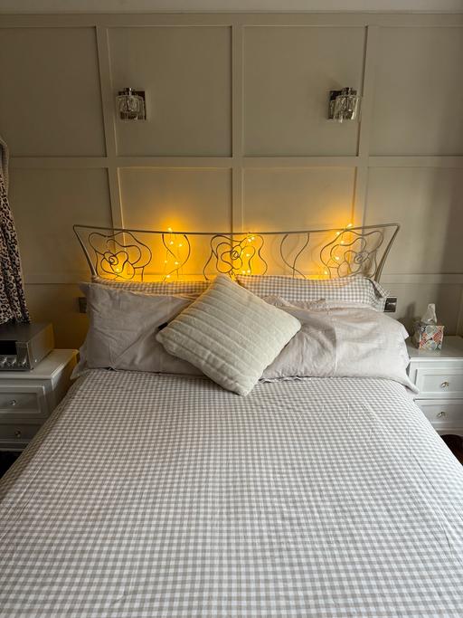 Buy & Sell Clapham South West London - Photos for Shabby Chic Silver/Grey double bed frame