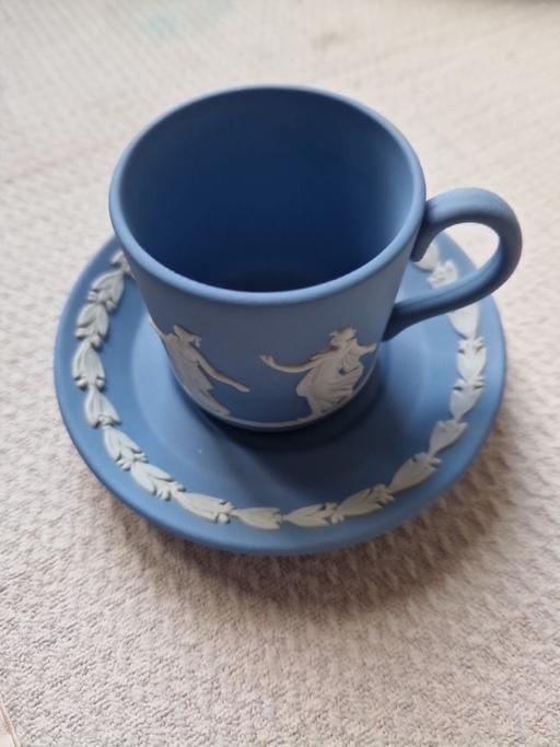 Buy & Sell Denington Industrial Estate North Northamptonshire - Photos for WEDGWOOD JASPER BLUE COFFEE CUP SAUCER WOW