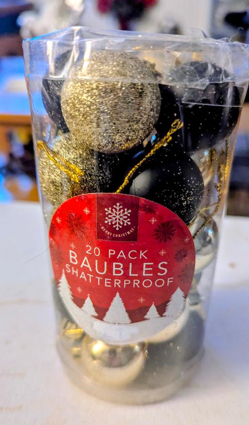 Buy & Sell Georgetown Blaenau Gwent - Photos for 🎄 Christmas 20pk of mini shatterproof black/