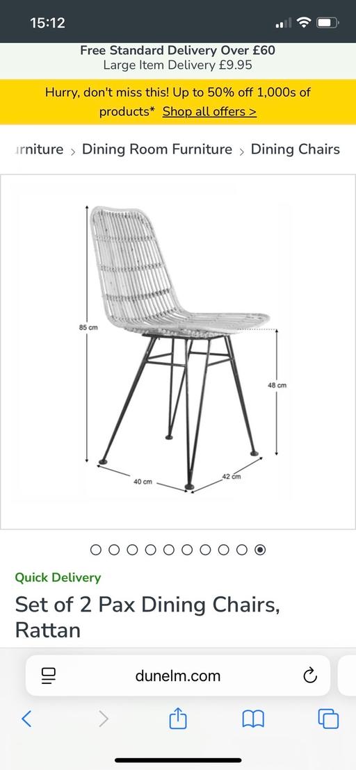 Buy & Sell Woolton Liverpool - Photos for Dining chairs (set of two)