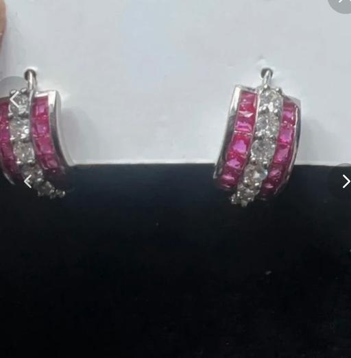 Buy & Sell Bristol Bristol - Photos for Silver colour pink crystal earrings