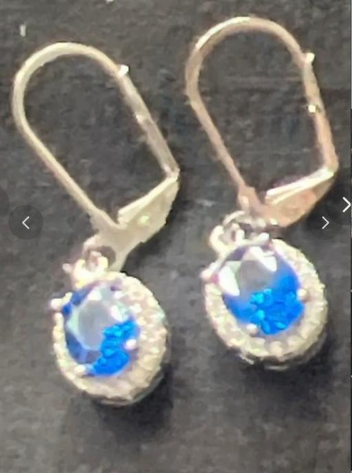 Buy & Sell Whitchurch Bath and North East Somerset - Photos for Silver crystal blue dangle drop earrings