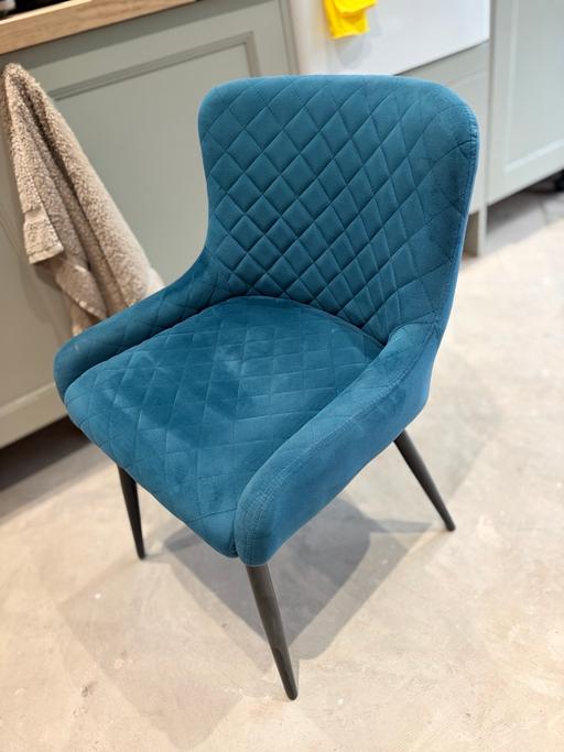 Buy & Sell Bescot Walsall - Photos for Blue Velvet Dining Chairs £25 each x 6