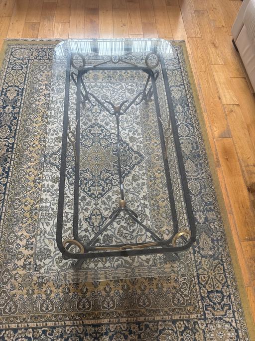 Buy & Sell Sunbury-on-Thames Spelthorne - Photos for Glass and metal coffee table