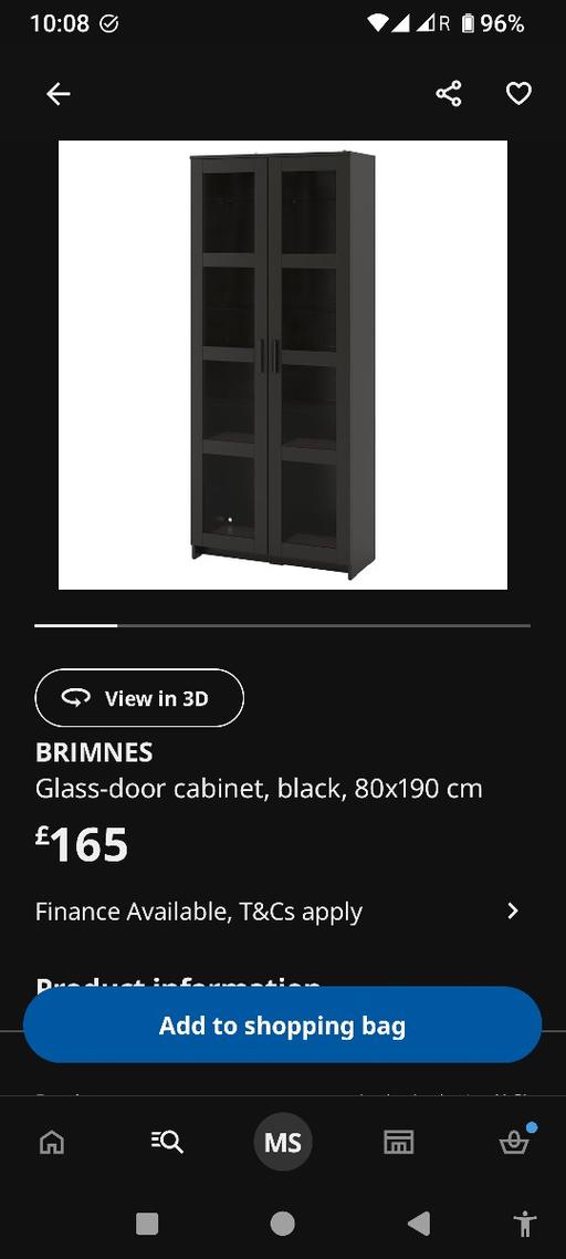 Buy & Sell Healey Rochdale - Photos for Ikea Brimnes glass cabinet