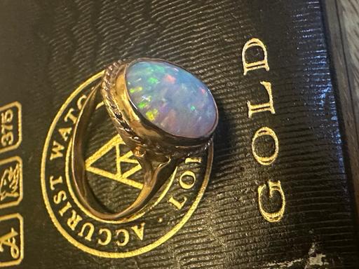 Buy & Sell Port Tennant Swansea - Wales - Photos for 9CT 375 Size M Gold Ring 9KT Opal Synthetic