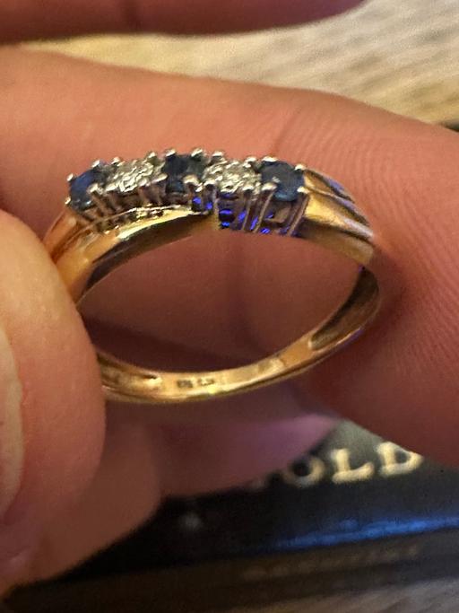 Buy & Sell Saltley Birmingham - Photos for 9CT Gold Diamond Sapphire ring Size J