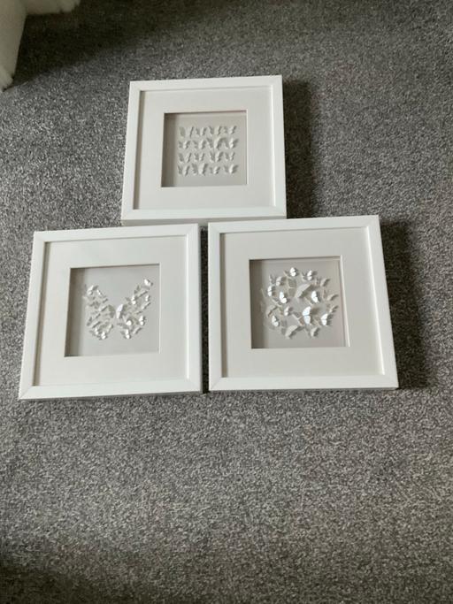 Buy & Sell Telford Way Industrial Estate North Northamptonshire - Photos for 3 x 3D white framed butterfly 🦋 pictures