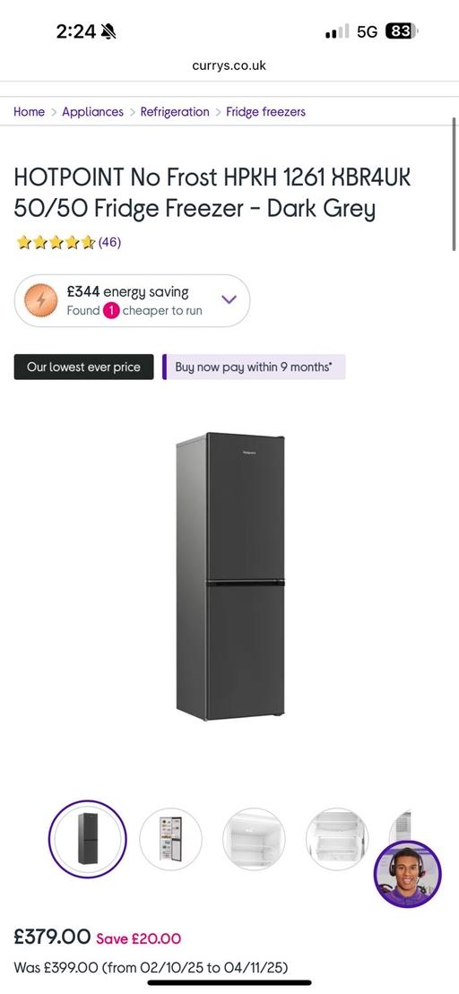 Buy & Sell Birmingham West Midlands - Photos for Hotpoint fridge freezer