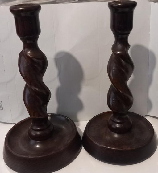 Buy & Sell Thatto Heath Saint Helens - Photos for pair of antique oak twist candlesticks
