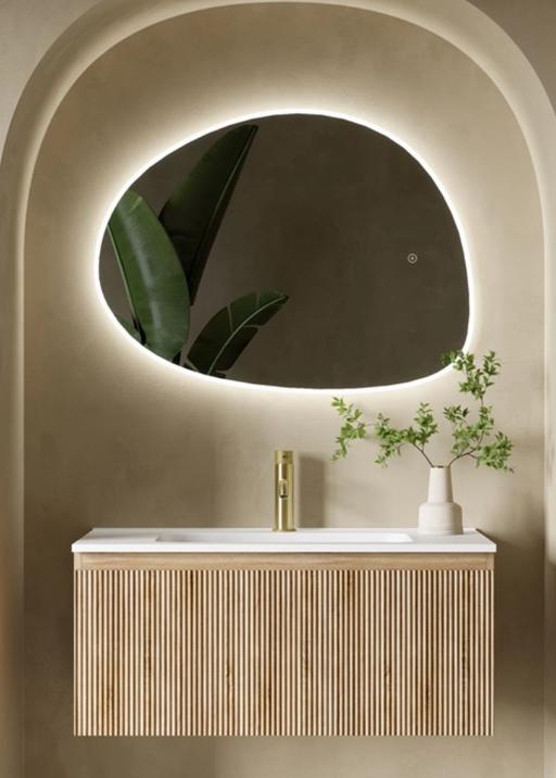 Buy & Sell Shenley Brook End Milton Keynes - Photos for Drench Groove 800mm Fluted Wall Hung Vanity U