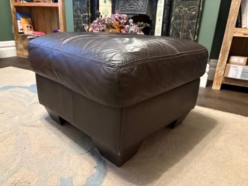Buy & Sell Abbey Wood South East London - Photos for Dark Brown Real Leather Footstool