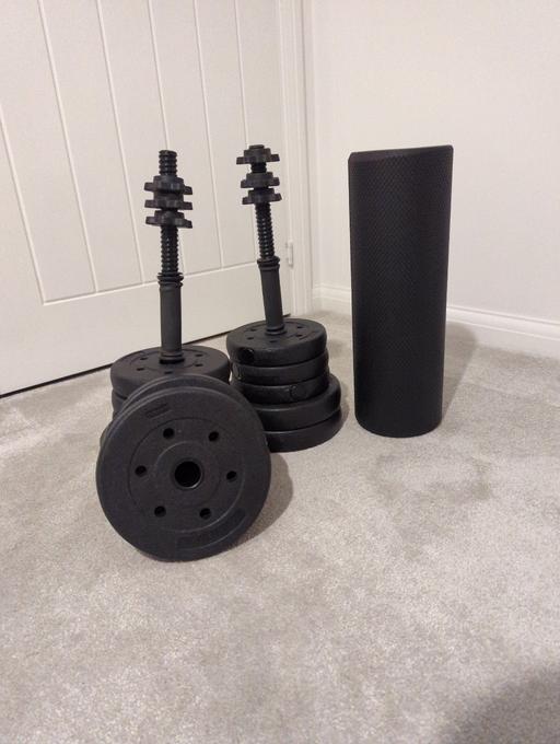 Buy & Sell Houghton Regis Central Bedfordshire - Photos for Pair of dumbbell and foam roller