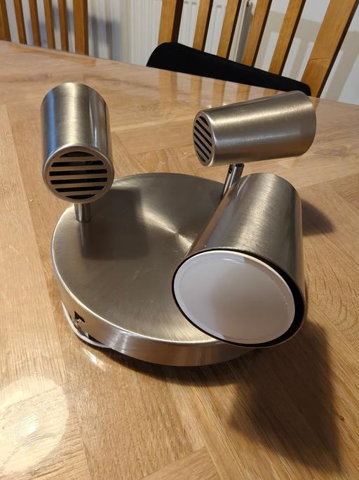 Buy & Sell Wylde Green Birmingham - Photos for Habitat 3-Light Spotlight Plate Brushed Steel