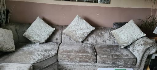 Buy & Sell Eckington North East Derbyshire - Photos for CORNER SUITE CRUSHED VELVET LARGE 5 SEATER