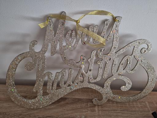 Buy & Sell Hall Green Birmingham - Photos for large gold glitter merry hanging sign