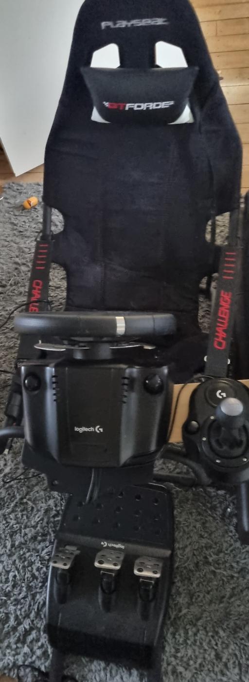 Buy & Sell Leicester Leicester - Photos for logitech steering wheel with gaming chair