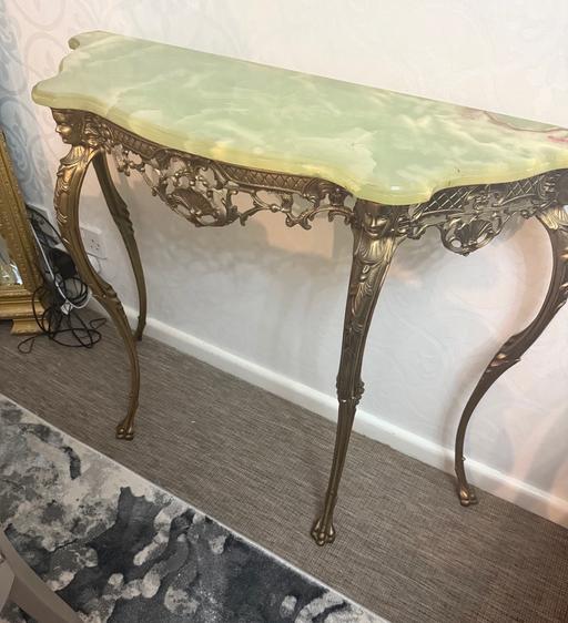 Buy & Sell Brunswick Business Park Liverpool - Photos for Onyx console table with brass base