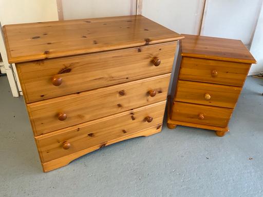 Buy & Sell Tan-Y-Lan Conwy - Photos for PRACTICAL PINE BEDSIDE UNIT + CHEST OF DRAW