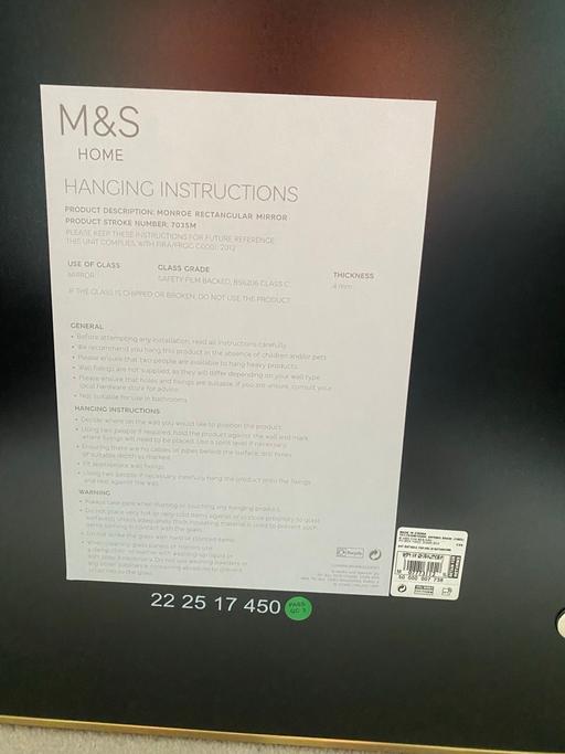 Buy & Sell Hopwas Lichfield - Photos for Gold Surround Wall Mirror (New in Box)