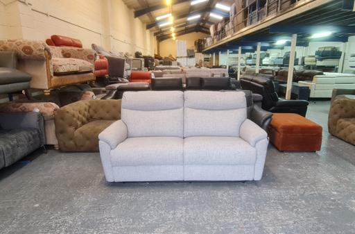 Buy & Sell Pentre Flintshire - Wales - Photos for Linea grey fabric manual 3 seater sofa