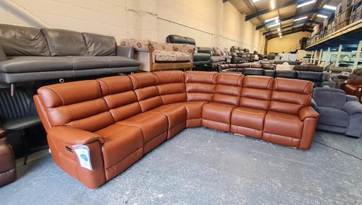 Buy & Sell Pentre Flintshire - Wales - Photos for La-z-boy brown leather electric corner sofa