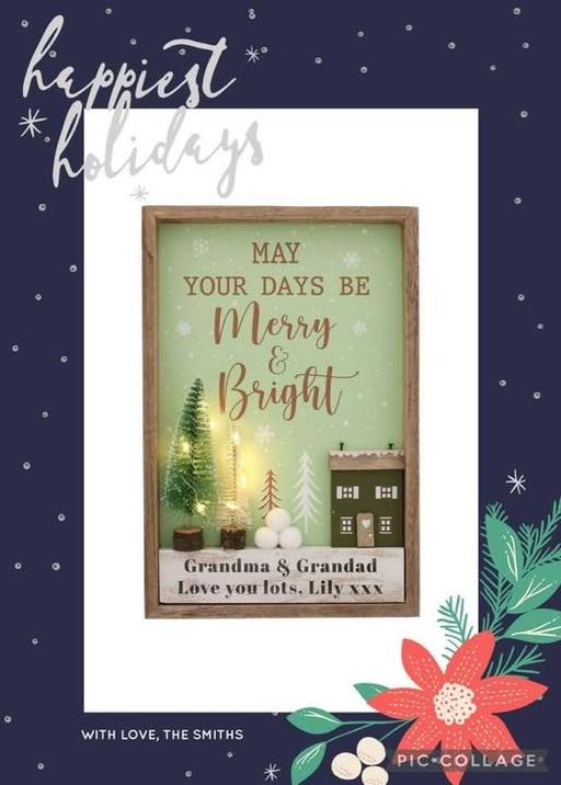 Buy & Sell Newry Newry, Mourne and Down - Photos for LED Wooden Merry & Bright Sign