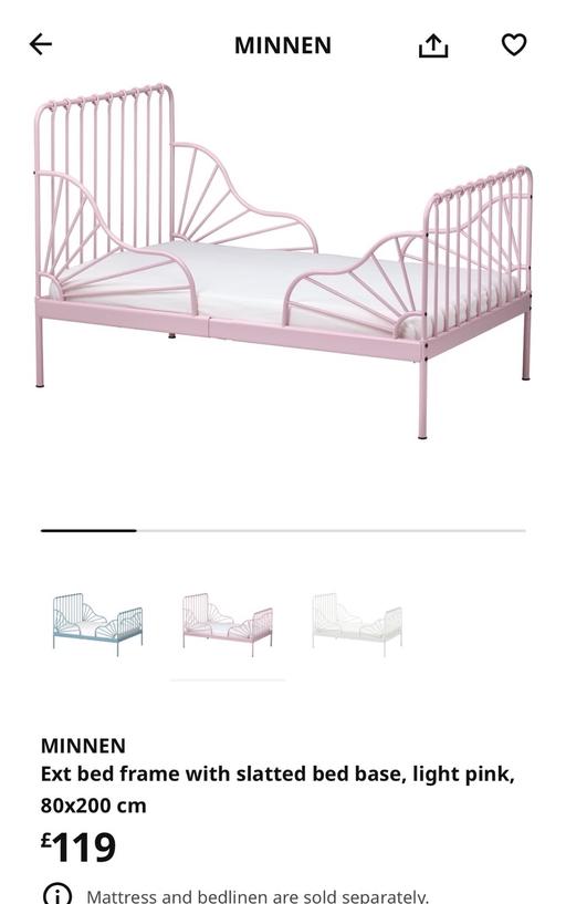 Buy & Sell Bloxwich Walsall - Photos for IKEA pink minnen extendable bed