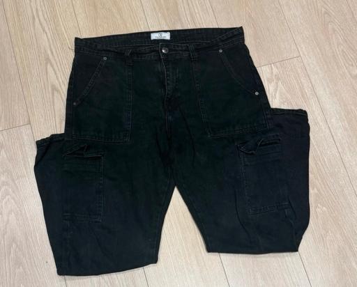 Buy & Sell Ipswich Suffolk - Photos for W34 L32 Black Cargo Style Wide Leg Trousers