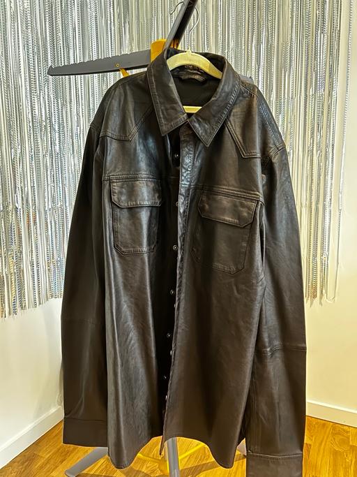 Buy & Sell Maryland East London - Photos for All saints leather overshirt medium like new