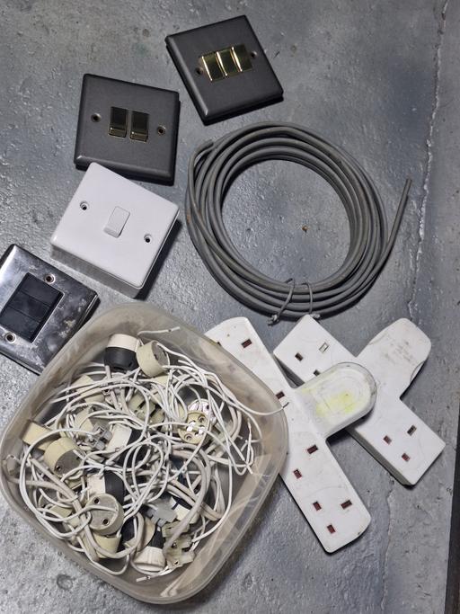 Buy & Sell Bushbury Wolverhampton - Photos for electrical joblot grey switches wire plugs