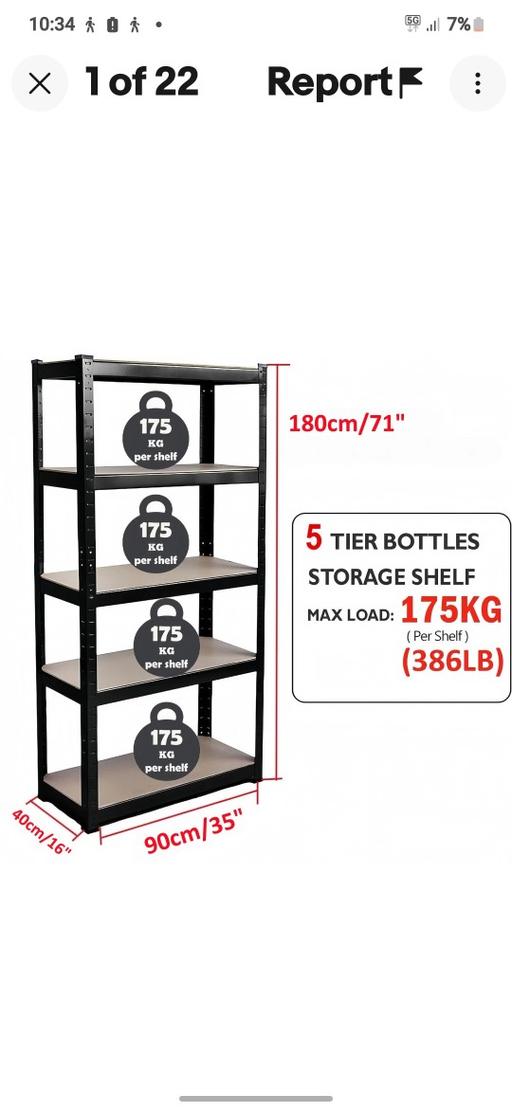 Buy & Sell Wednesfield Wolverhampton - Photos for 2x boxed unopened 5 shelving black metal