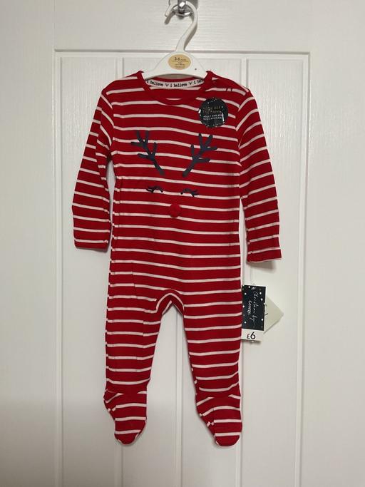 Buy & Sell Liverpool Knowsley - Photos for Christmas Reindeer Baby Unisex Sleepsuit New