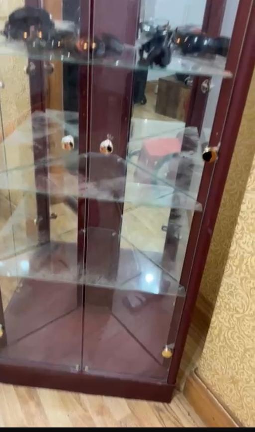 Buy & Sell Yardley Birmingham - Photos for Light up corner shelf cabinet glass and wood