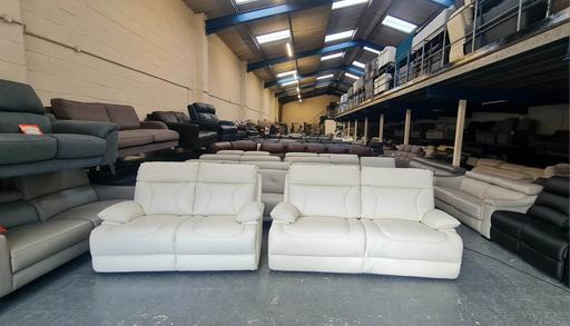 Buy & Sell Pentre Flintshire - Wales - Photos for La-z-boy Raleigh ivory leather sofas